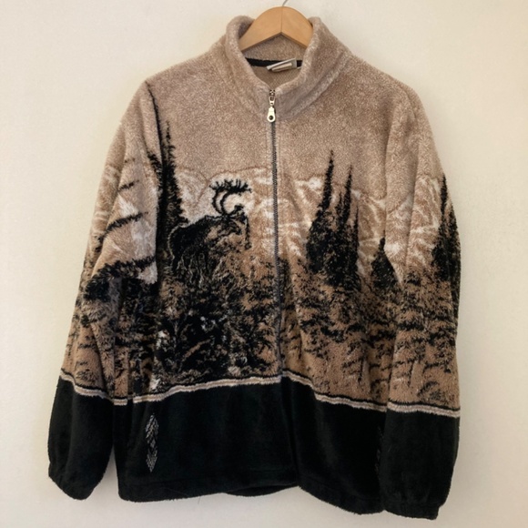 National wildlife federation Sherpa plush full zip jacket size L - Picture 6 of 8